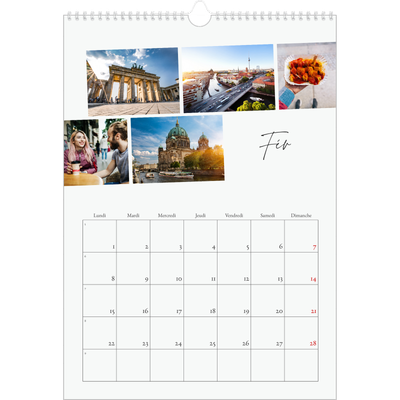 A3 Calendrier annuel — Escapade citadine [Février]