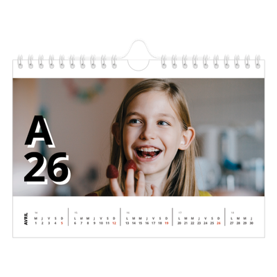 Calendrier photo A5 — Jolie lettre [Avril]