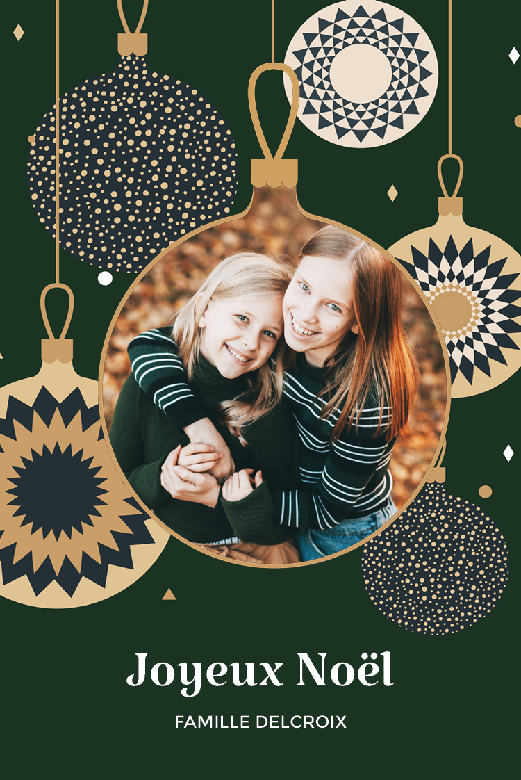 Faire-part & Cartes — Cadre en boules de neige