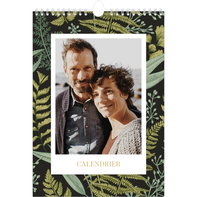 Calendrier photo A4 (20 x 30 cm) — Papier peint floral [couverture]