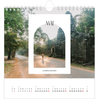 Calendriers annuels carré — L'arche ouverte [Mai]