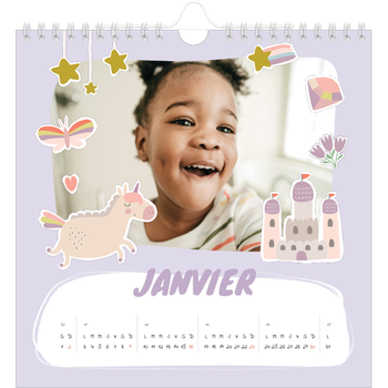 Calendrier photo carré — Licorne magique