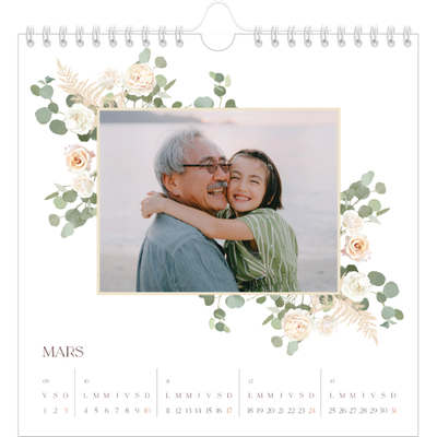 Calendriers annuels carré — Bohème [Mars]