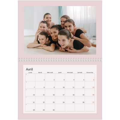 Calendrier photo A4 double (30 x 40 cm) — Neo Scandi [Avril]