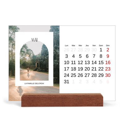 Calendrier de bureau support bois - paysage   — L'arche ouverte [couverture]