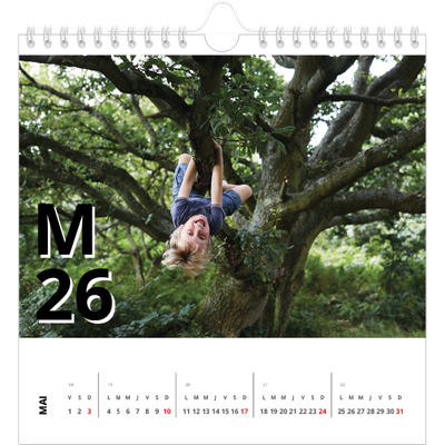 Calendriers annuels carré — Jolie lettre [couverture]