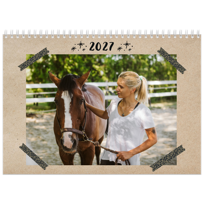 Calendrier photo A4 double (30 x 40 cm) — Scrapbooking [couverture]