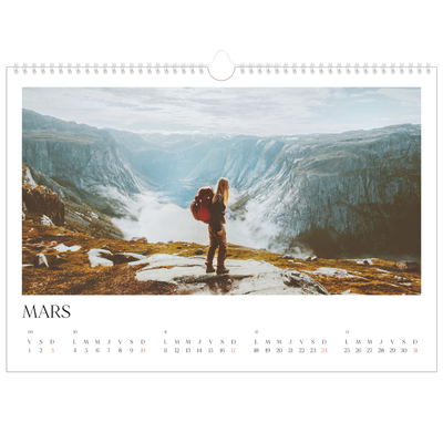 Calendrier photo A3 — Surf & couchers de soleil [Mars]
