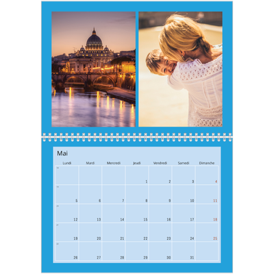 Calendrier photo A4 double (30 x 40 cm) — Panel de couleur [couverture]