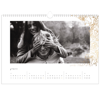Calendrier photo A3 — Gouden bloemenversiering