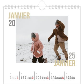 Calendrier photo carré — Type de couple