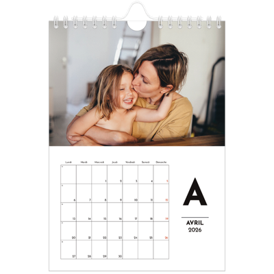 Calendrier photo A5 — Projecteur sur les lettres [Avril]