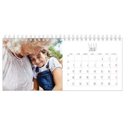 Calendrier de bureau — Mix de typographies [couverture]