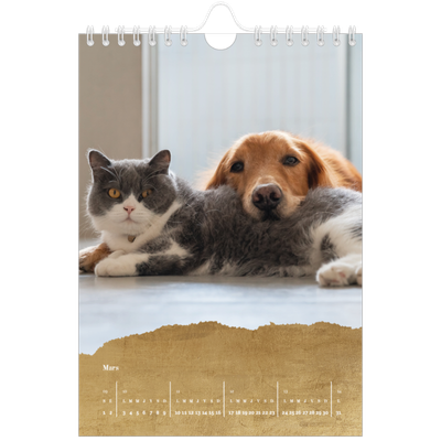 Calendrier photo A5 — Classic Gold [Mars]