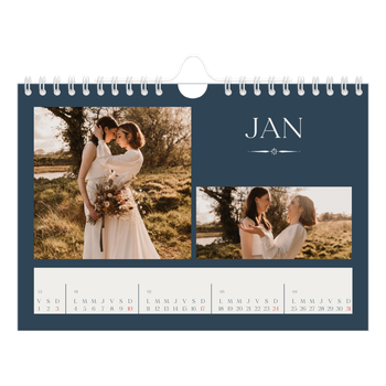 Calendrier photo A5 — Ardoise et sérifs