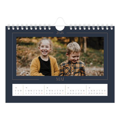 Calendrier photo A5 — Bleu de Prusse [couverture]