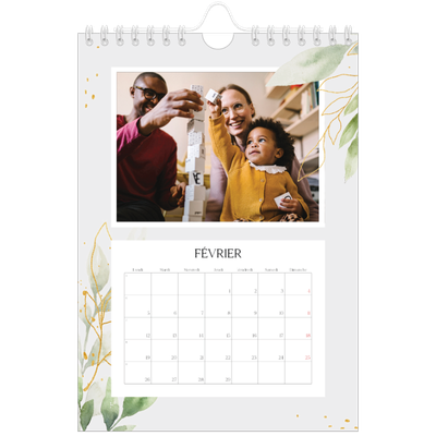 Calendrier photo A5 — Éclaboussure florale [Février]
