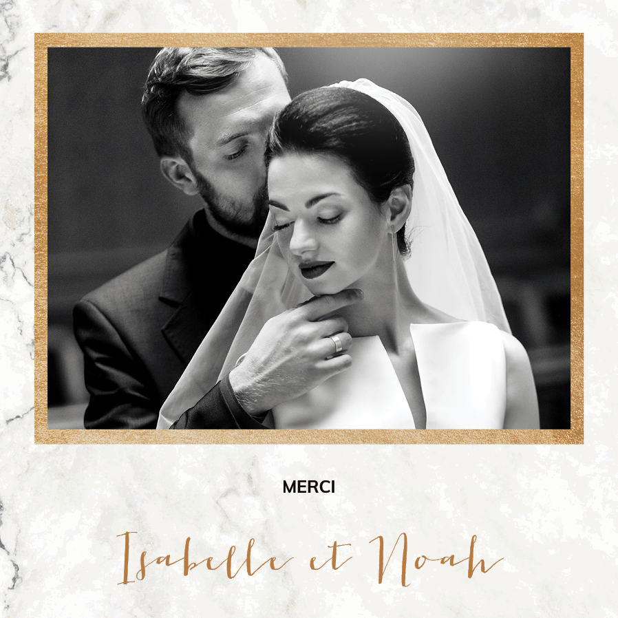 Carte de remerciement — Classic Marble