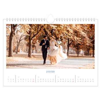 Calendrier photo A4 — Classique cobalt