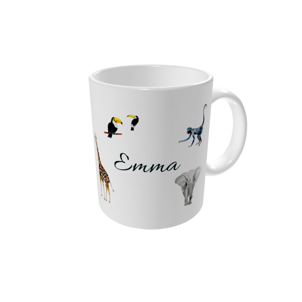 Mug personnalisé — Safari aquarelle