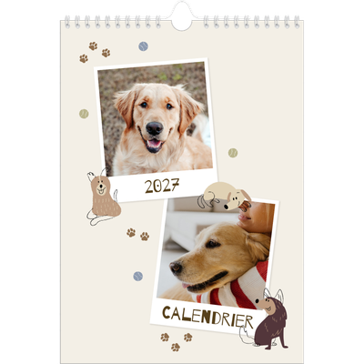 Calendrier photo A4 (20 x 30 cm) — Chiot joueur [couverture]